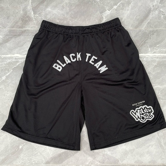Men's N3 Sport Wild’n Out Nick Cannon “Black Team” Basketball Shorts Large - Picture 1 of 13